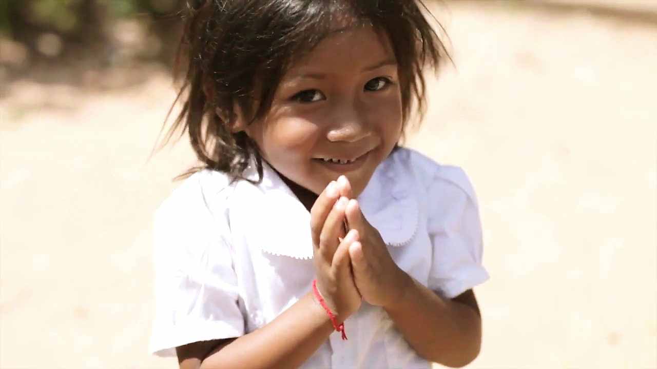 Child with the Shinta Mani Foundation in Cambodia