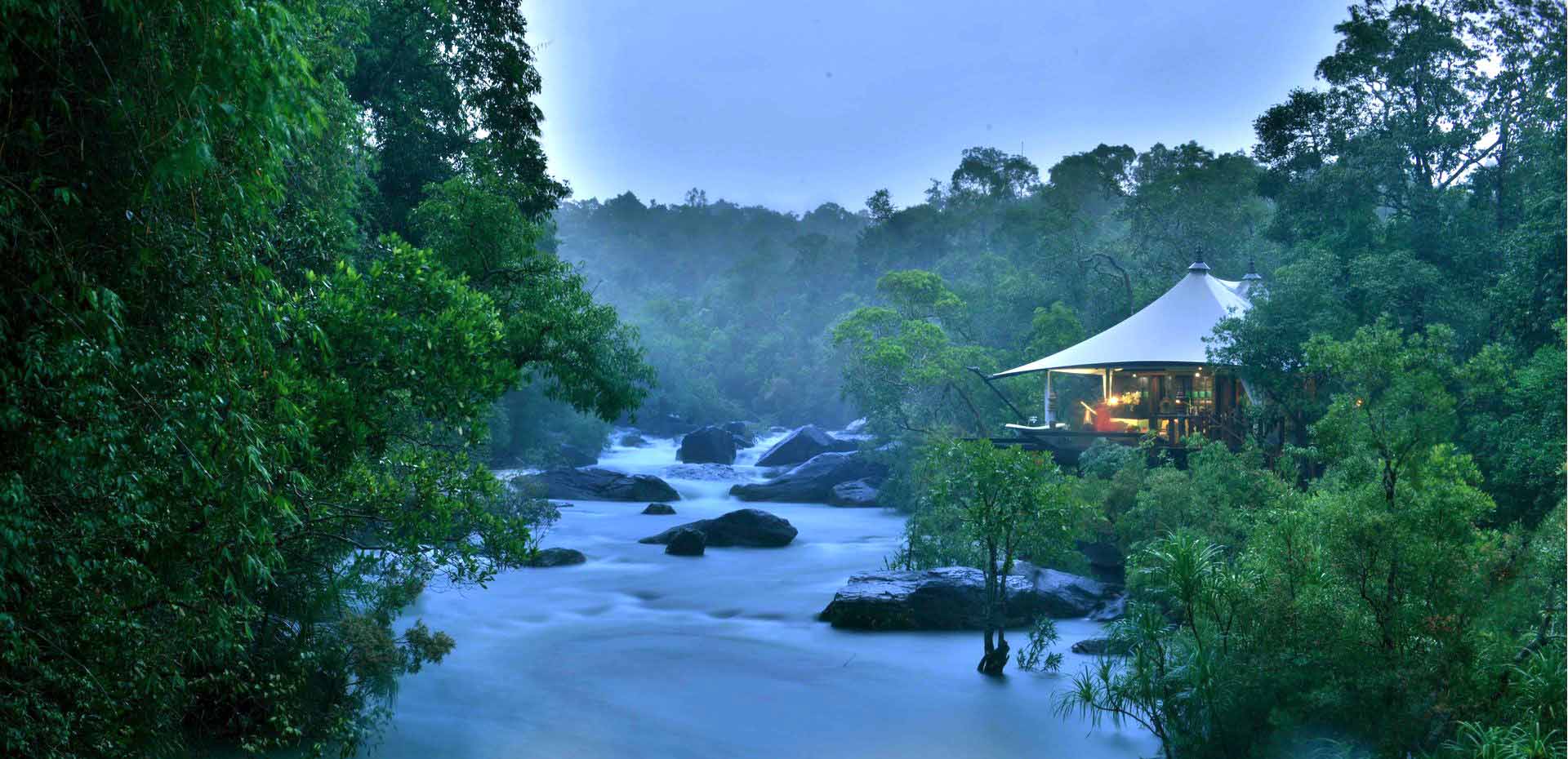 Shinta Mani Wild Luxury Tented Camp view of river
