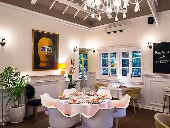 Dining room at Embassy restaurant, Siem Reap