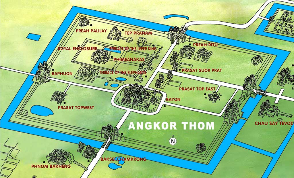 1024 Angkor Thom Map 