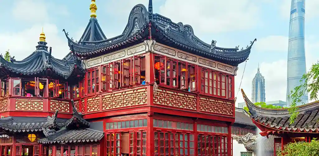 Yu Gardens and tea house in Shanghai