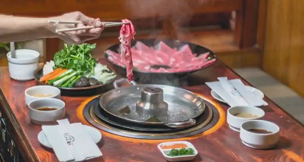 Shabu shabu cooking in Japan