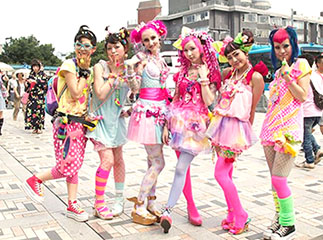 Cosplay girls in Harajuku, Tokyo, Japan