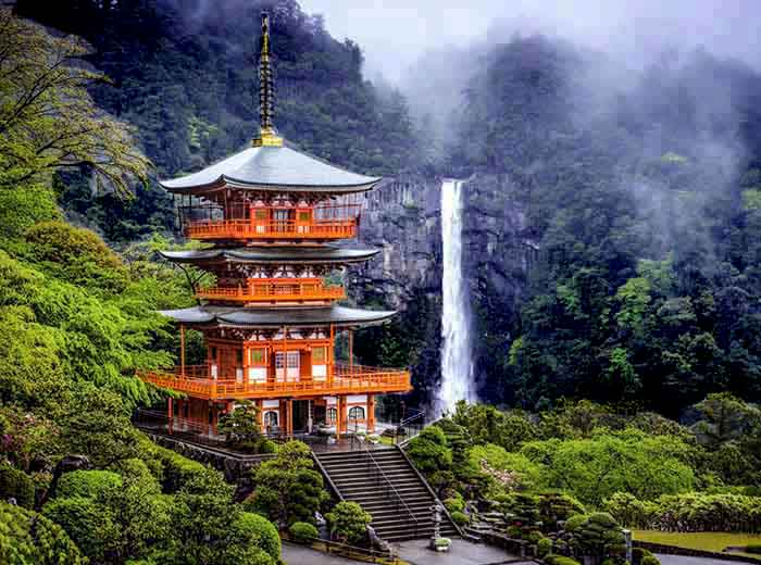 Japan Kumao Kodo pilgrimage trail temple