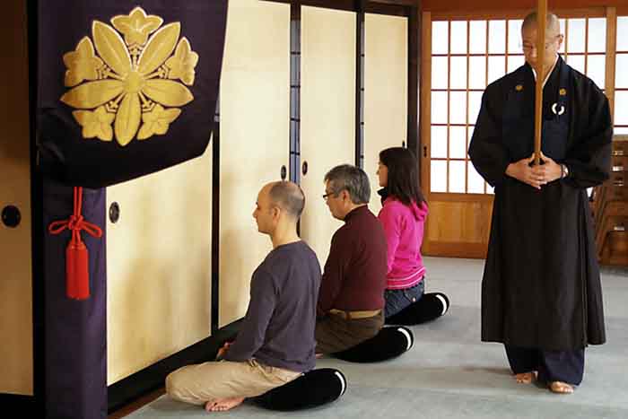 Zazen meditation in Kyoto