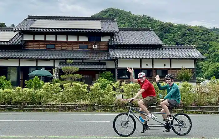 Family bike touring on the Tango Peninsula, Japan