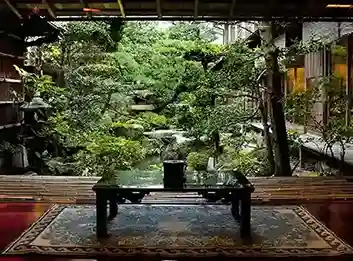 Garden view room at Nishimuraya Honkan ryokan in Hyogo, Japan