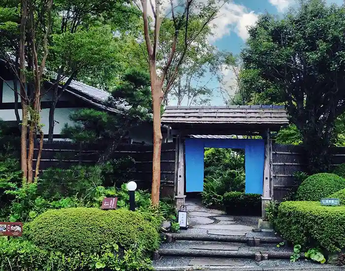 Entry area of Hanafubuki Ryokan in Izu, Japan