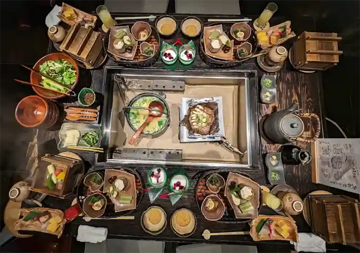 Kaiseki dinner at Kakurean Hidaji ryokan in Takayama, Japan