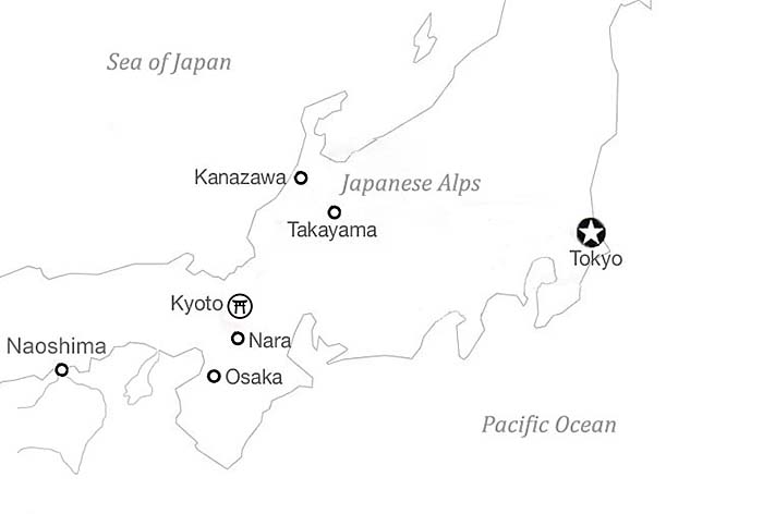 Japan tour map