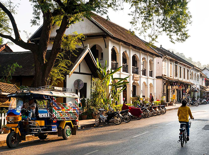 Street scene in Luang Prabang, Laos