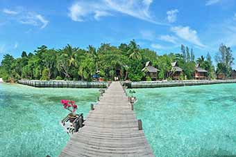 Resort in Lankayan Island, Borneo