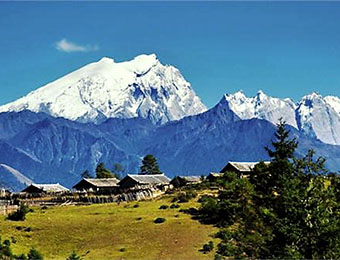 View of Himalayas from Putao, Myanmar