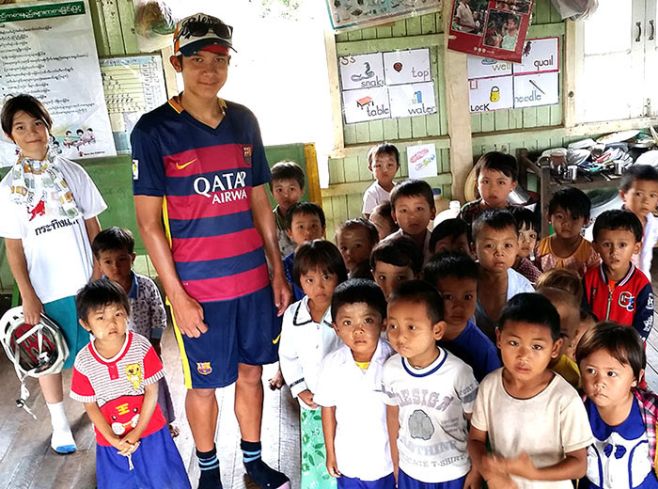 Volunteering at a school in the Shan State, Myanmar