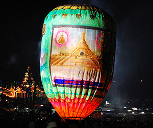 Tazaungdaing Balloon festival in