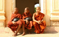 novice monks of bagan