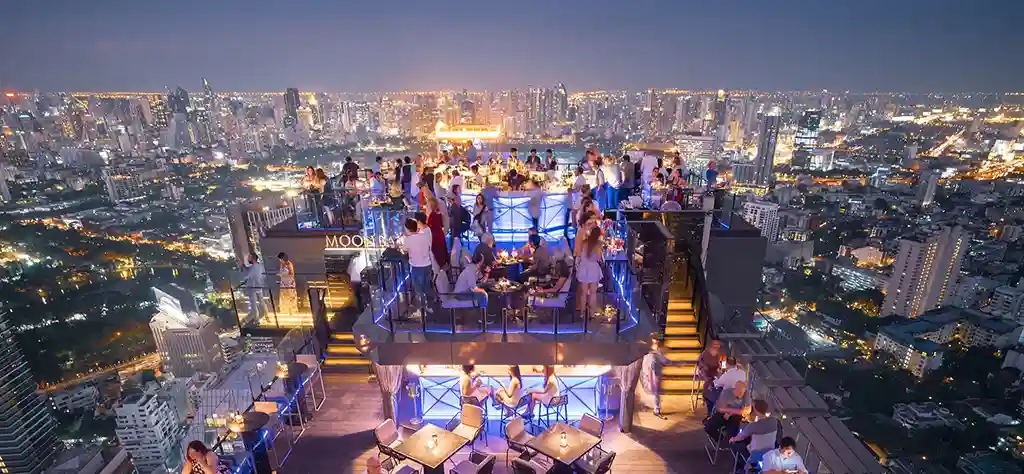 Vertigo Moon bar, Bangkok, from above