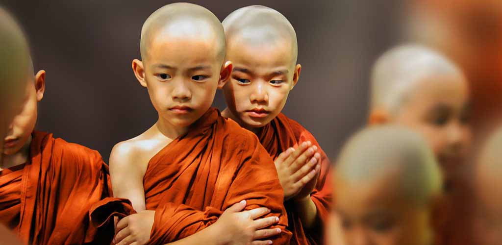Novice monks in Chiang Mai, Thailand