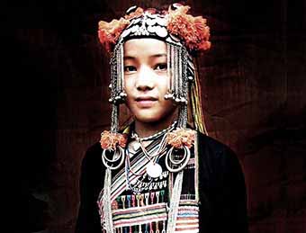 Akha hill tribe girl near Chiang Rai, Thailand