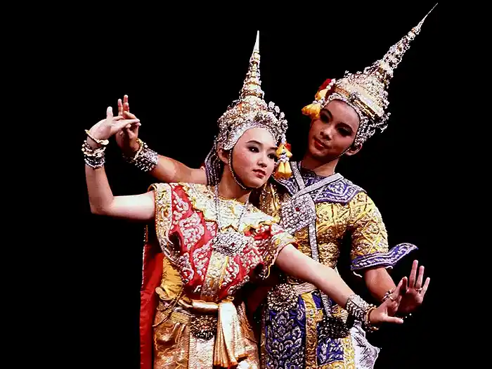 Thai traditional dancers in Banglok performance