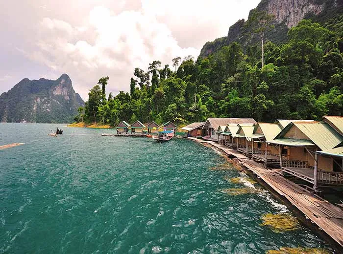 Floating bungalows in Khao Sok, Thailand