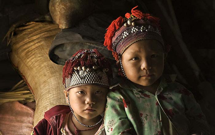 Hilltribe children in North Vietnam