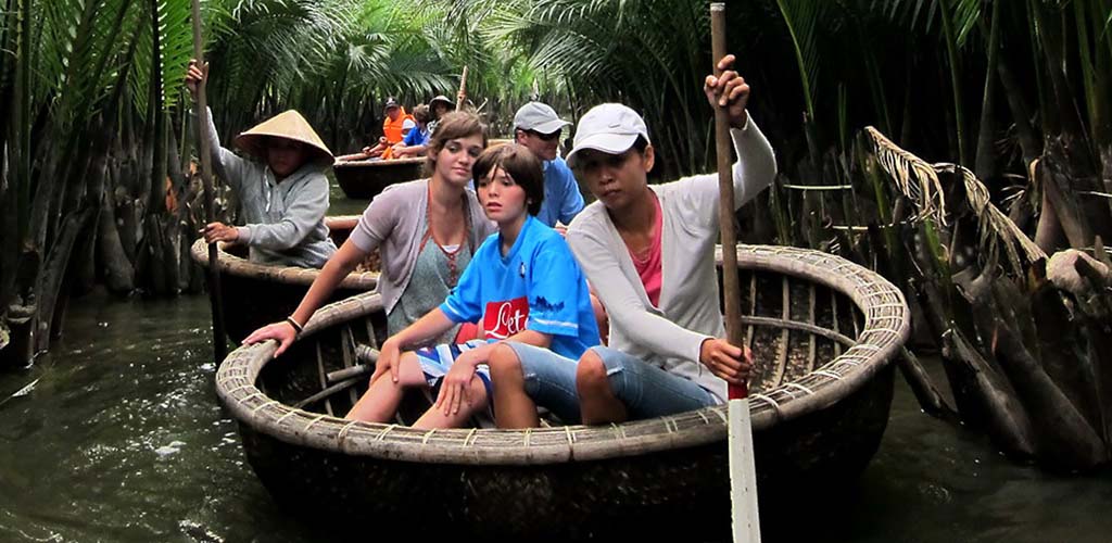 Family Boating in Hoi An, Vietnam